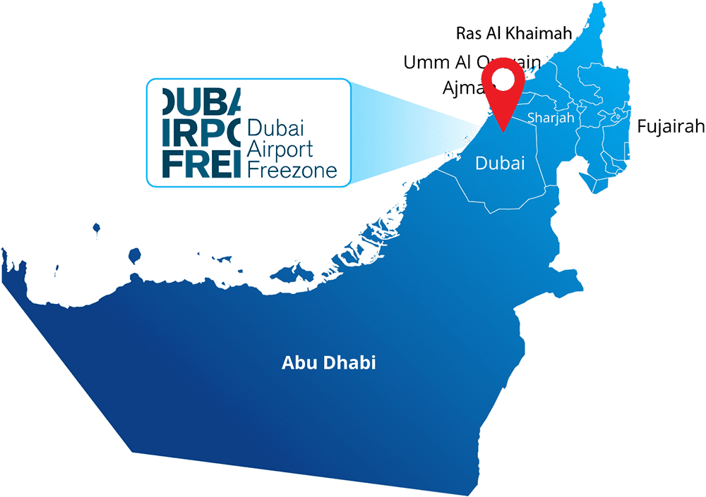 Dubai Airport Free Zone 8 Dubai Airport Free Zone map